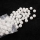 130pcs Acrylic 8mm Smooth Round Solid Opaque white Ball Beads