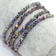 Triangle Crystal Beads, 4mm, 6mm, purple light