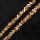Triangle Crystal Beads, 4mm 6mm, golden shadow