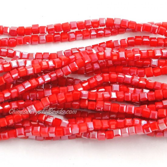 190pcs 2mm Cube Crystal Beads, opaque color 53