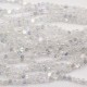 4mm flat round glass crystal beads, clear AB, about 140-150pcs