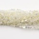4mm flat round glass crystal beads, lt yellow light, about 140-150pcs