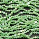 4mm flat round glass crystal beads, opaque green AB, about 140-150pcs
