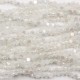4mm flat round glass crystal beads, white AB, about 140-150pcs
