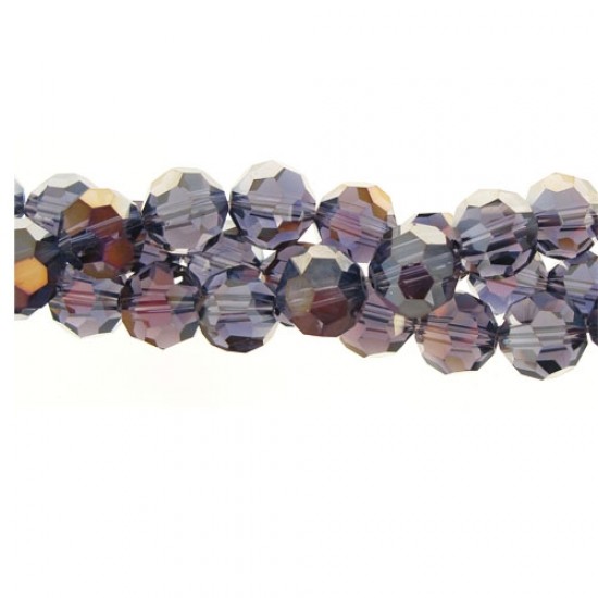 10mm round crystal beads violet AB, 20 beads