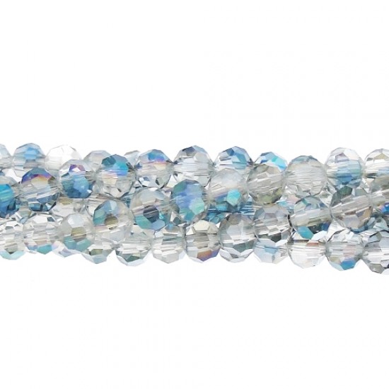 4mm chinese round crystal beads, half blue light 145Pcs 