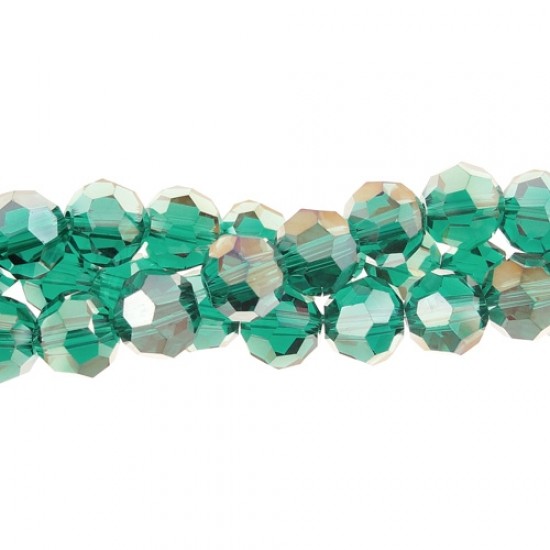 6mm round crystyal beads, Emerald AB,about 95 beads