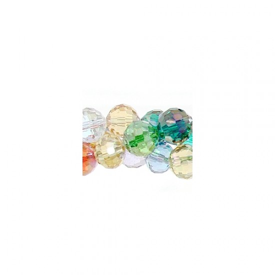 10mm round crystal beads Multi-Color ,20 beads