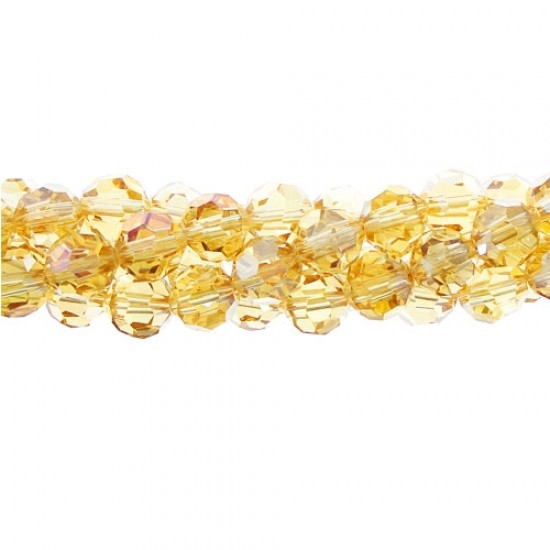 10mm round crystal beads,G champagne AB, 20 beads