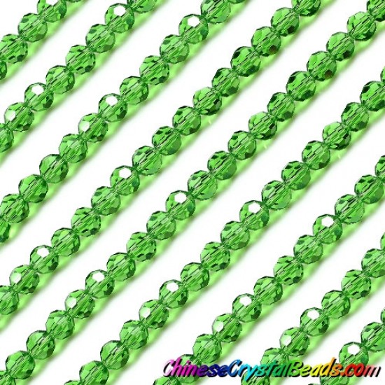 6mm round crystyal beads, fern green,about 95 beads
