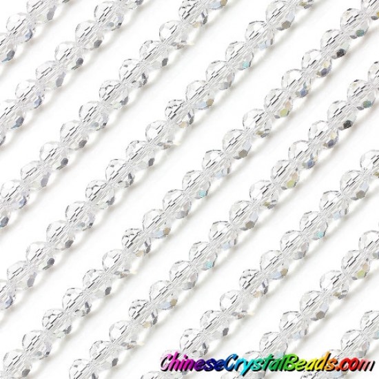 6mm round crystyal beads, clear,about 95 beads