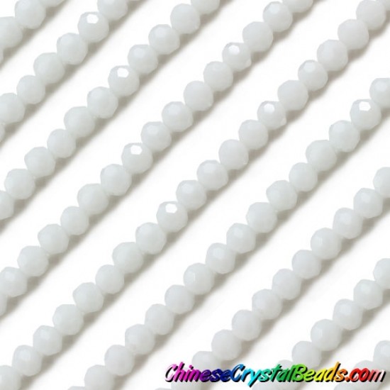 6mm round crystyal beads, White Jade,about 95 beads