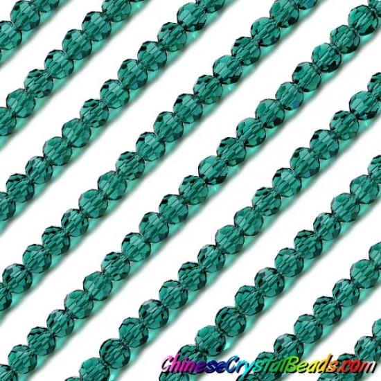 6mm round crystyal beads, Emerald,about 95 beads