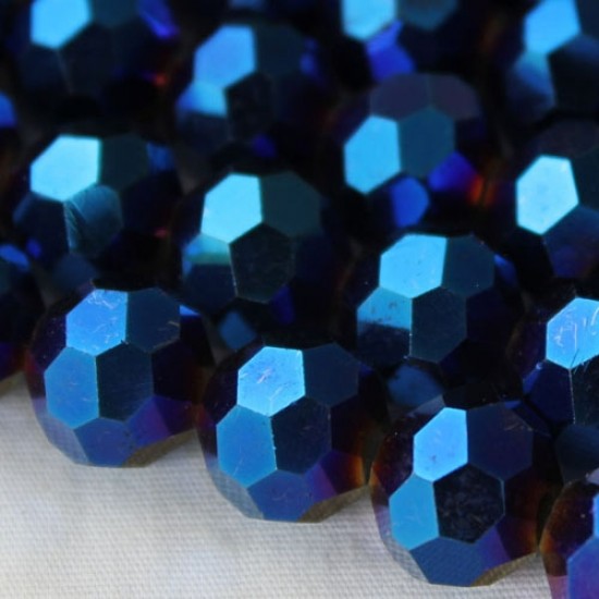 10mm round crystal beads , Blue light 30Pcs 