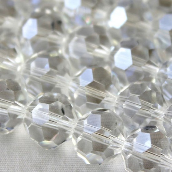 10mm clear round crystal beads , 20 Beads