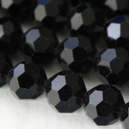 10mm Black round crystal beads 20 Beads