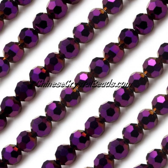 6mm round crystyal beads, purple light,about 95 beads