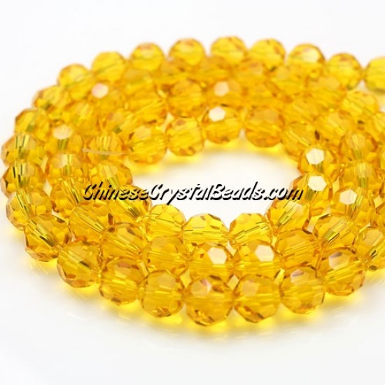 6mm round crystyal beads, golden,about 95 beads