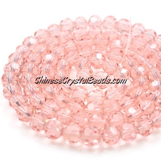 6mm round crystyal beads, Rosaline,about 95 beads