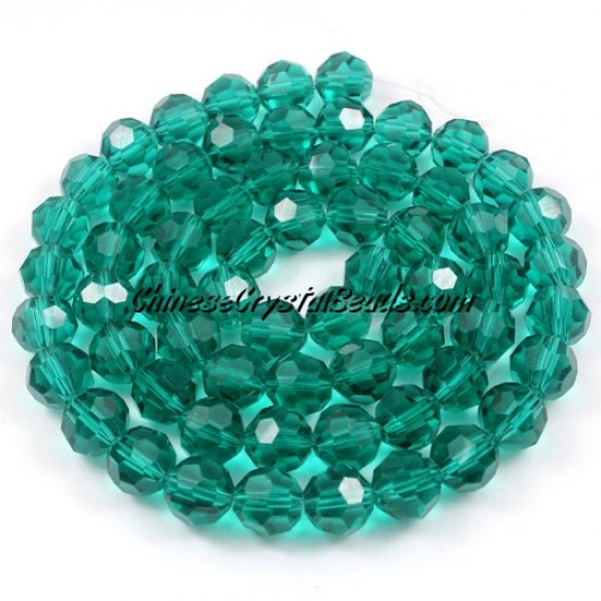 8mm round crystal beads, Emerald,about 70 beads