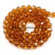 8mm round crystal beads, Amber,about 70 beads
