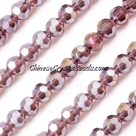 8mm round crystal beads,  Amethyst AB,about 70 beads