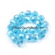 8mm round crystal beads, Aqua AB,about 70 beads