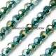 8mm round crystal beads, Emerald AB,about 70 beads