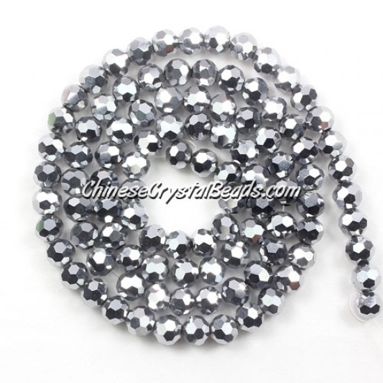 4mm chinese round crystal beads, Silver , about 95 beads