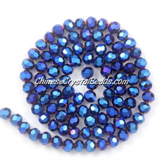 4mm chinese round crystal beads, blue light, about 95 beads