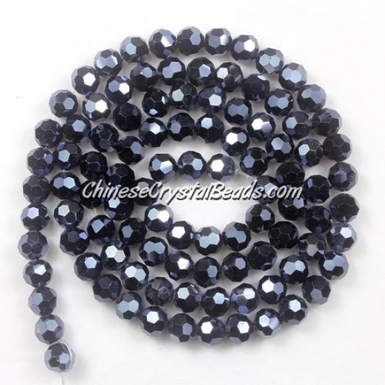 4mm chinese round crystal beads, Gun Metal, about 95 beads