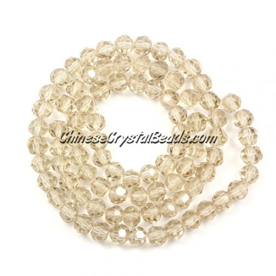 4mm chinese round crystal beads, silver champpagne, about 95 beads