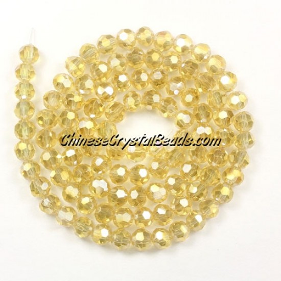 4mm chinese round crystal beads,Topaz AB, about 95 beads