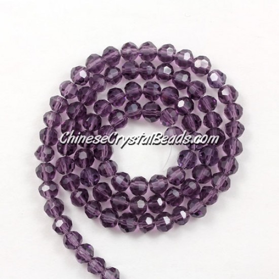 4mm chinese round crystal beads, Violet, about 95 beads
