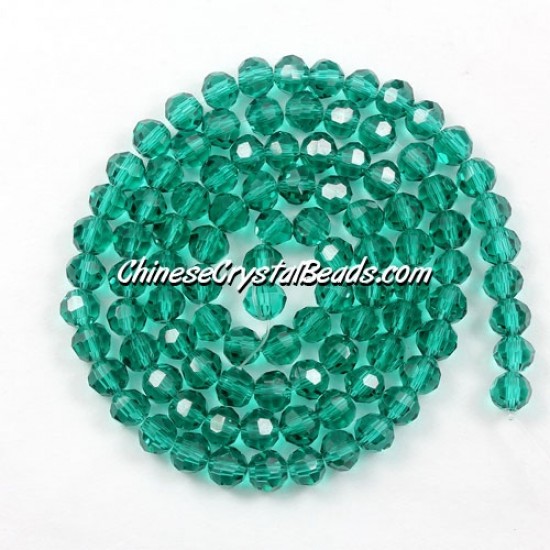 4mm chinese round crystal beads, Emerald,  about 95 beads
