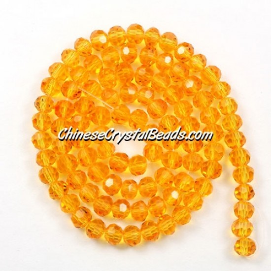 4mm chinese round crystal beads, Sun , about 95 beads