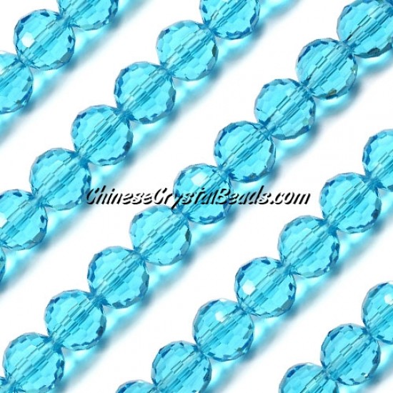 10mm aqua round crystal beads , (96fa), 20 pieces