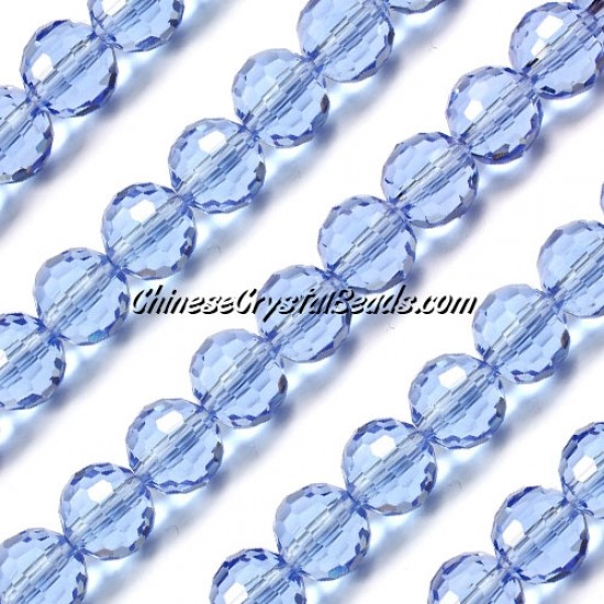 10mm light blue round crystal beads  (96fa), 20 pieces