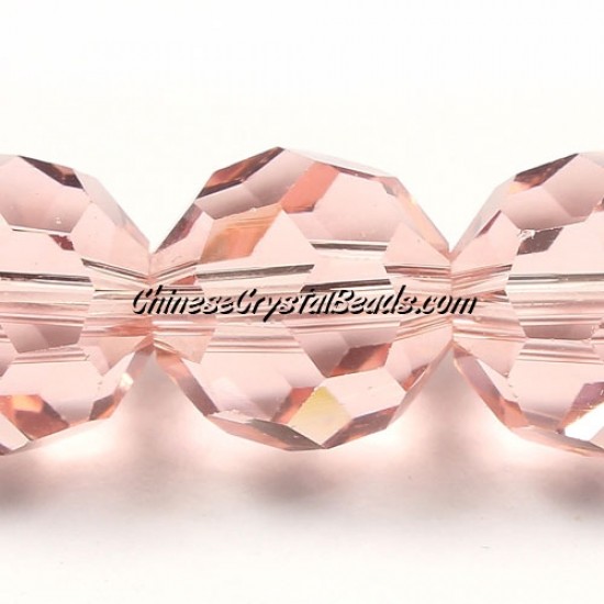 10mm round crystal beads , Rose Peach,  20 Beads