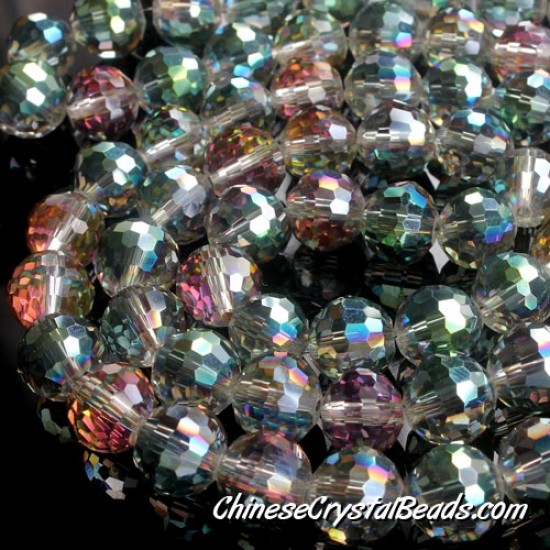 10mm round crystal beads 96fa , plum green, sold 20 Beads