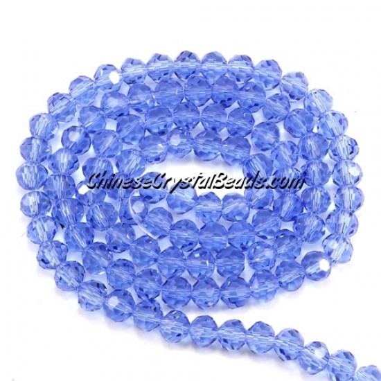 4mm chinese round crystal beads,light sapphire, about 95 beads