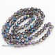 4mm chinese round crystal beads, half rainbow, about 95 beads