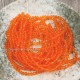 4mm chinese round crystal beads, orange, about 95 beads