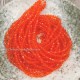 4mm chinese round crystal beads, red orange, about 95 beads