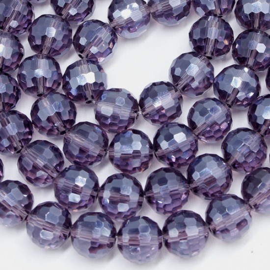 10mm round crystal beads violet satin, (96fa), 20 pieces