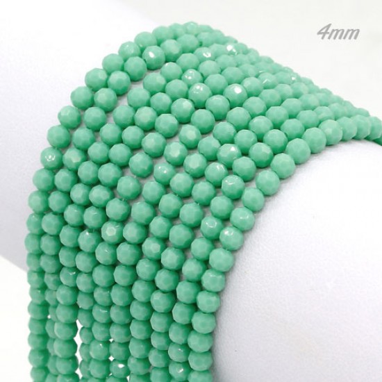 4mm chinese round crystal beads, opaque #126, about 95 beads