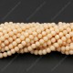 4mm chinese round crystal beads, opaque light peach, about 95 beads