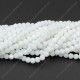 4mm chinese round crystal beads, opaque white, about 95 beads