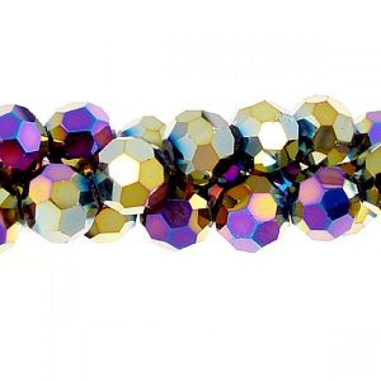 10mm round crystal beads, Rainbow,20 beads