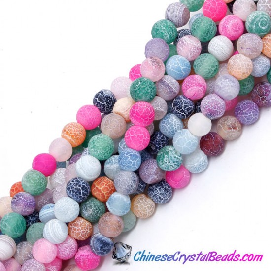 Effloresce Agate Beads Jasper mixed color Round 15.5inch